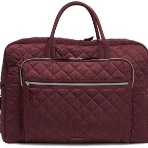 Vera Bradley Large Burgundy Travel Duffel Bag